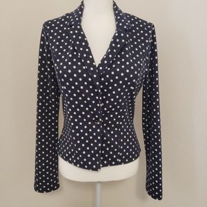 Pin-up style top or light jacket Polka-dots